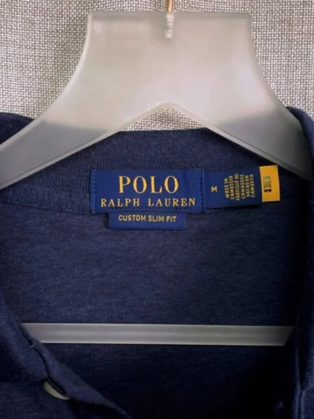 POLO Custom Slim Fit Cotton Short Sleeve Polo MEDIUM Royal Blue NWT